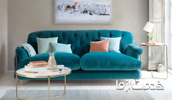 مبل تمیز شده با بخارشو