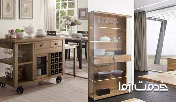 انواع مدل بوفه- بوفه ویترین؛ بوفه چوبی 