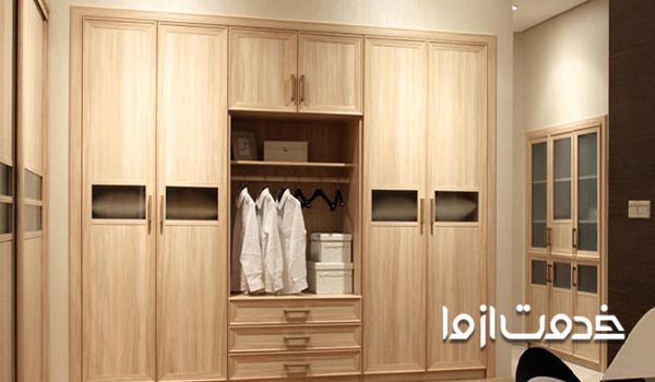 مدل کمد دیواری چوبی با درب لولایی