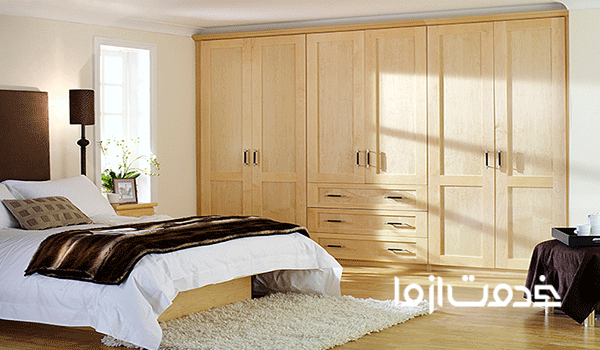 مدل کمد دیواری کلاسیک کرم