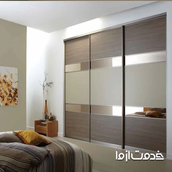 مدل کمد دیواری سه تیکه