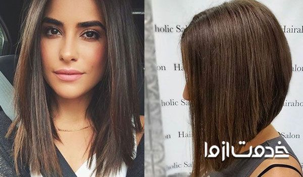 مدل کوتاهی موی بلند با پله های نامنظم