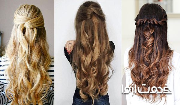 مدل موی بلند باز همراه با بافت