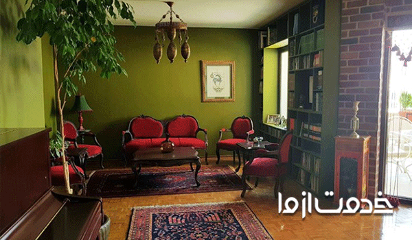 رنگ دیوار پذیرایی مدرن