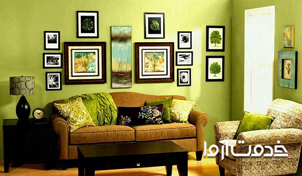 رنگ آمیزی اتاق پذیرایی