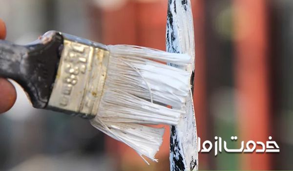 مراحل رنگ نرده راه پله فلزی