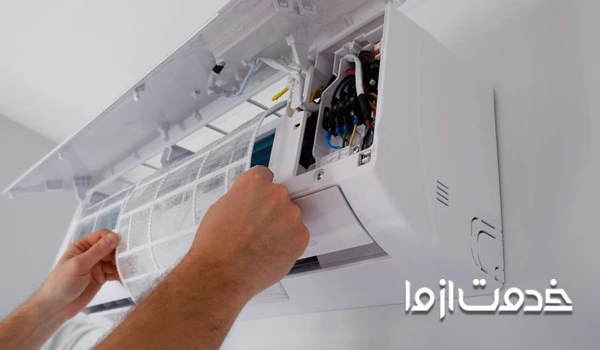 تمیز کردن فیلتر کولر گازی 