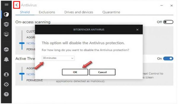 غیر فعال کردن موقت 