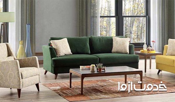 مکمل رنگ کرم در دکوراسیون -  ترکیب رنگ کرم با سبز یشمی