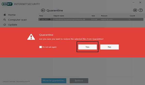 فایل های قرنطینه شده 