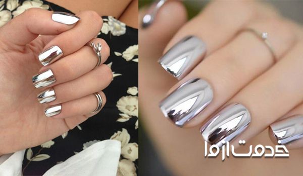 لاک آینه ای نقره ای 