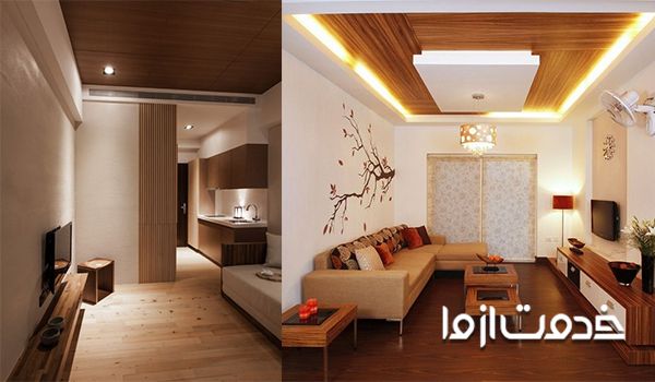 هماهنگی رنگ سقف با پارکت و لمینت