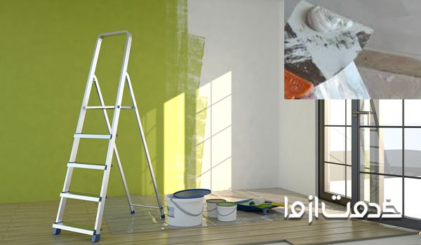 لگه گیری دیوار با گچ