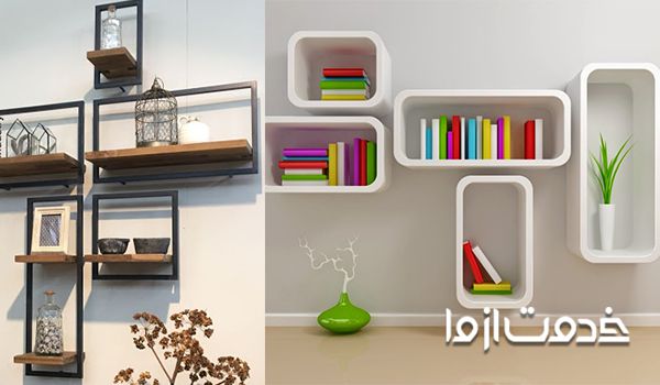 تزیین و دکوراسیون دیوار با شلف دکوری