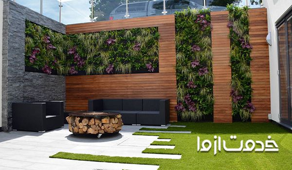 تزیین و دکوراسیون دیوار حیاط با گل و گیاه