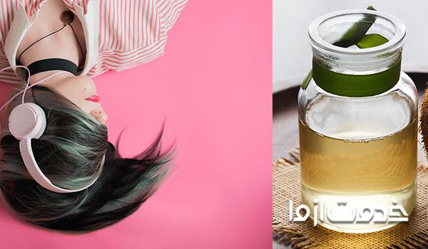 ترکیب آب داغ و روغن نارگیل برای پاک کردن رنگ مو