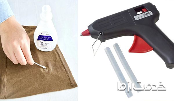 مراحل پاک کردن چسب حرارتی از روی لباس