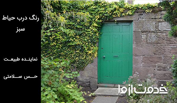 رنگ در حیاط سبز