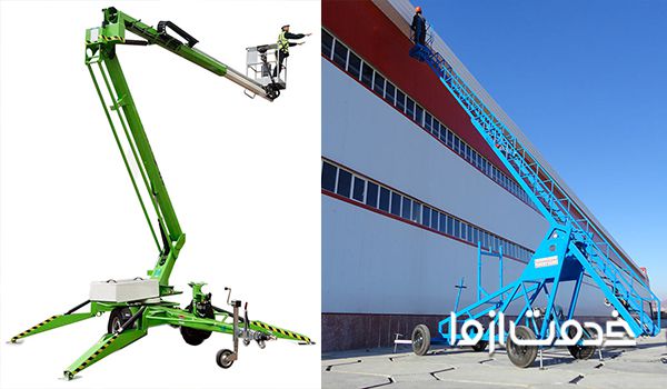 انواع بالابر ساختمانی - بالابرهای قابل یدک