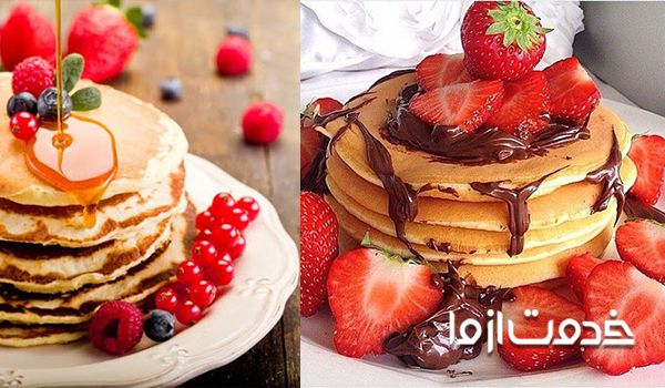 چندین مدل تزیین پنکیک 