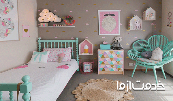 رنگ کردن اتاق کودک