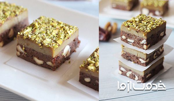 طرز تهیه حلوا دو رنگ