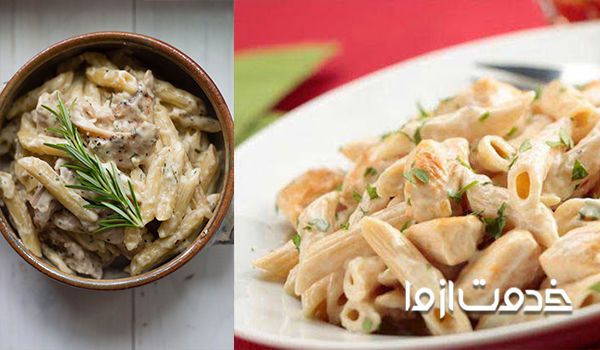 طرز تهیه پاستا پنه با سس آلفردو - دستور پخت پاستا پنه