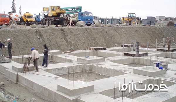 مراحل خاکبرداری ساختمان -بتن ریزی پس از خاکبرداری