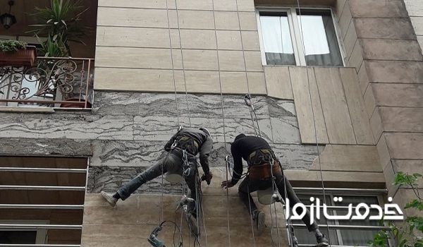 علت افتادن سنگ نما - خطای انسانی و علت افتادن سنگ نما