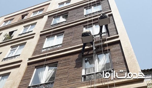 جلوگیری از ریختن سیمان خشک پشت سنگ نما