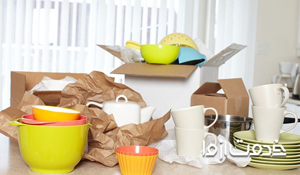 روش‌های بسته بندی ظروف شکستنی -بسته بندی ظروف شکستنی مختلف بطور جداگانه