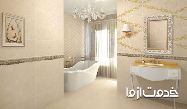 طرح کاشی کاری با روبان‌های متالیک