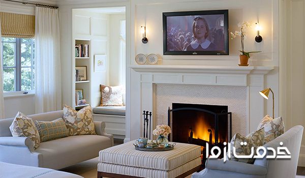 شومینه کلاسیک زیبا (Beautiful classic fireplace)