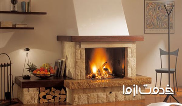 یکی از انواع شومینه کلاسیک سنگی