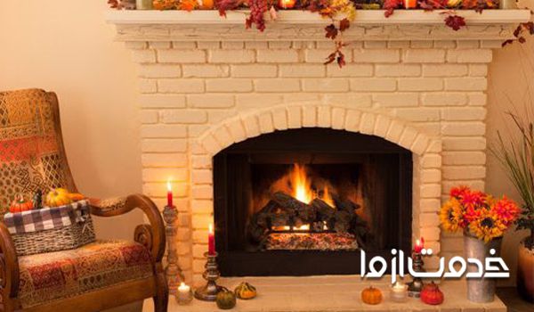 شومینه آجری کلاسیک