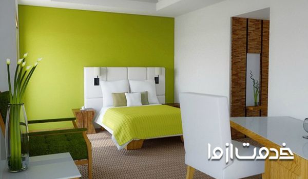 ترکیب رنگ سبز با زرد در نقاشی ساختمان