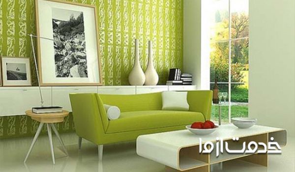 ترکیب رنگ سبز تیره با مقدار کمی زرد در نقاشی ساختمان