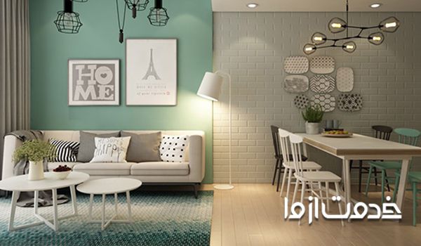 ترکیب رنگ سبز در نقاشی ساختمان