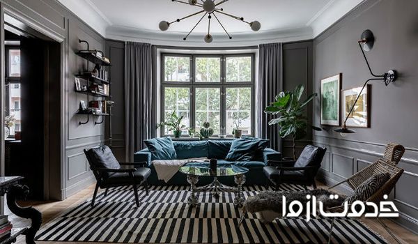 رنگ خاکستری زغالی برای نقاشی دیوار