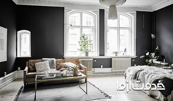 رنگ خاکستری زغالی برای نقاشی دیوار
