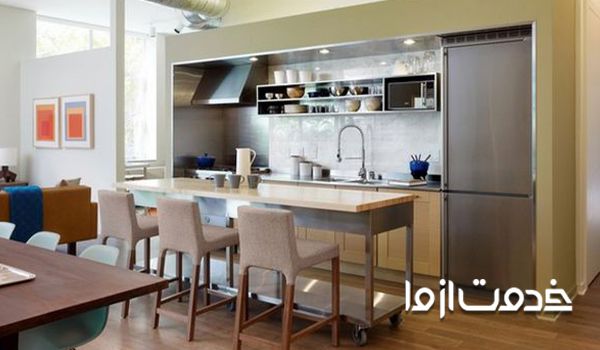 انتخاب رنگ کابینت و طرح کف آشپزخانه در دکوراسیون خانه کوچک
