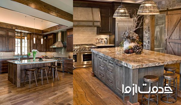 فضای آشپزخانه کوچک و نورپردازی آن