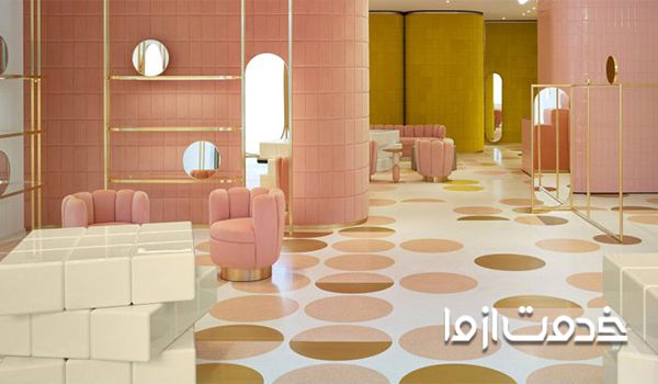 دکوراسیون صورتی طلایی