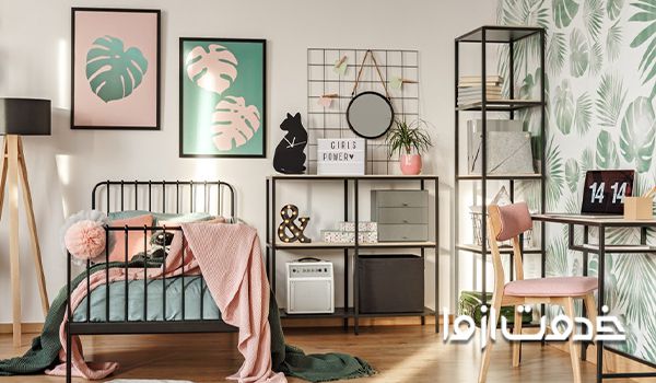 دکوراسیون اتاق خواب دخترانه ساده و شیک