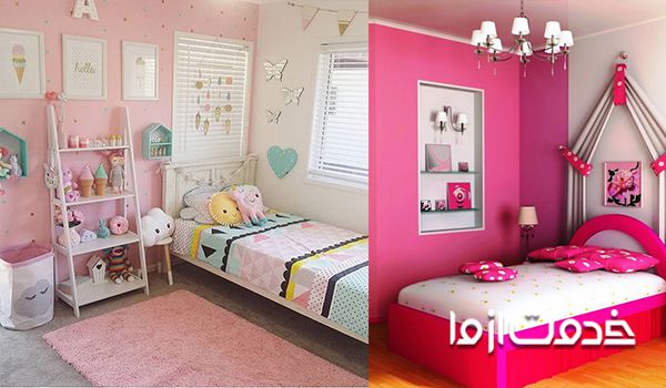 تاثیر رنگ در دکوراسیون اتاق خواب دخترانه