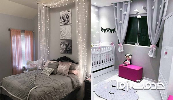 تخت‌خواب‌های ساده و شیک برای دکوراسیون اتاق خواب دخترانه