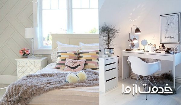 نورپردازی و لوستر اتاق خواب دخترانه