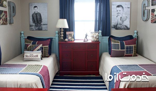 دکوراسیون اتاق خواب پسرانه دونفره