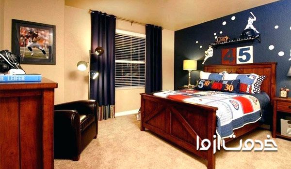 دکوراسیون اتاق خواب پسرانه لاکچری