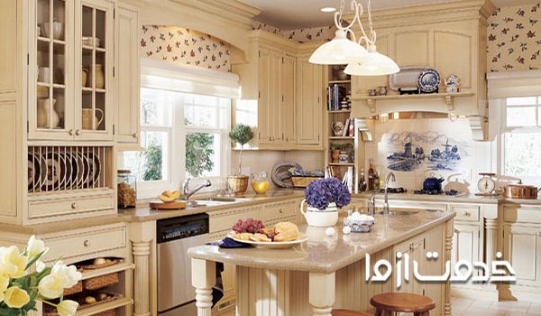 راحتی فضای آشپزخانه به سبک انگلیسی